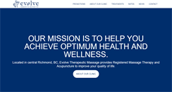Desktop Screenshot of evolvetherapeutic.com
